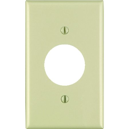 LEVITON Ivory 1 gang Thermoset Plastic Outlet Wall Plate 86004-000